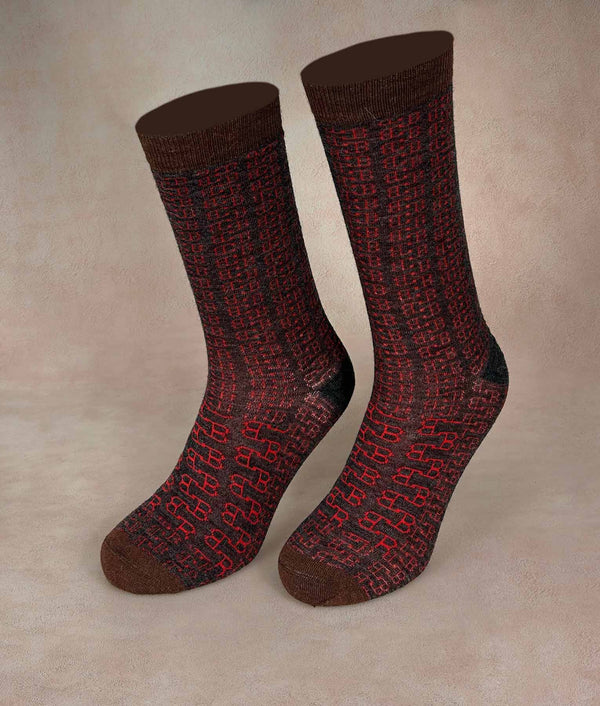 The Loose Eylet Men Socks — B1801m/M1|c003 — b1801m/m1|c003 baby alpaca by Sol Alpaca