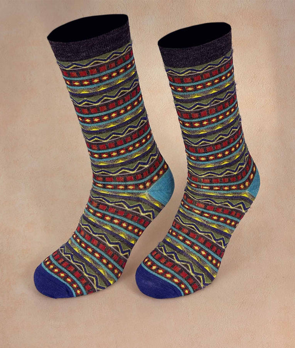 Stripes Jacquard Men Socks — B1901m/M1|c003 — b1901m/m1|c003 baby alpaca by Sol Alpaca