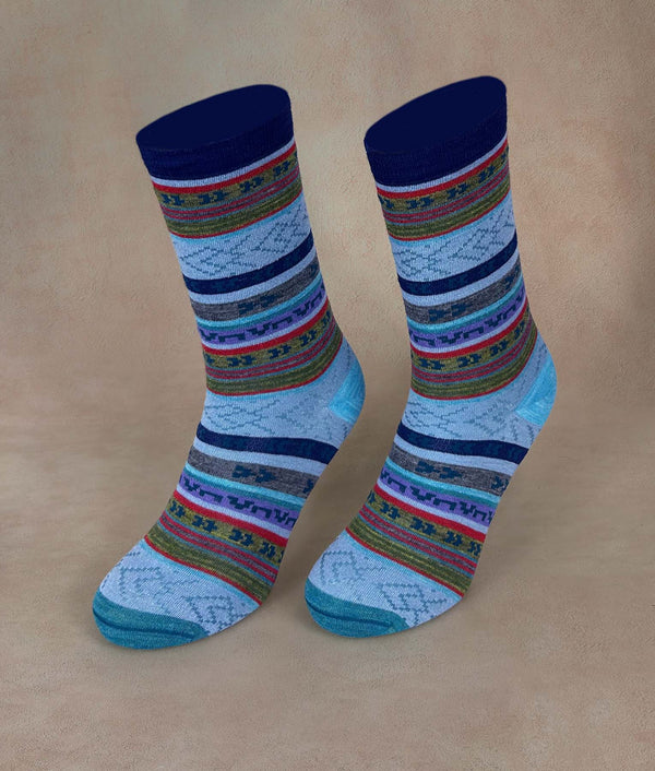 Multi Jacquard Women Socks — B1902w/M1|c002 — b1902w/m1|c002 baby alpaca by Sol Alpaca