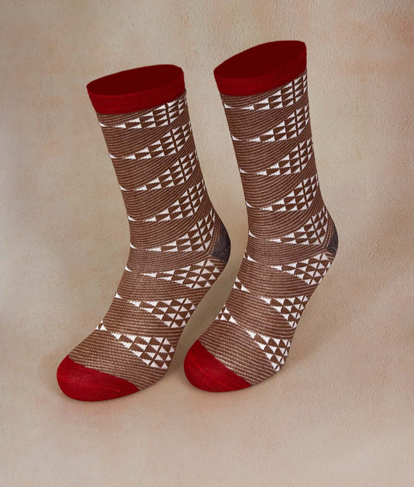 Diamonds Women Socks — B1903w/M1|c003 — b1903w/m1|c003 baby alpaca by Sol Alpaca