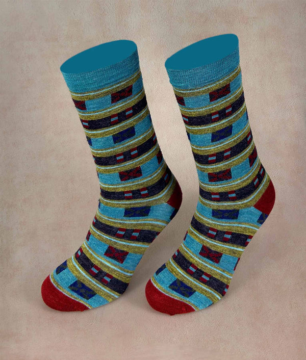 Crossed Mens Socks — B1905m/M1|c003 — b1905m/m1|c003 baby alpaca by Sol Alpaca