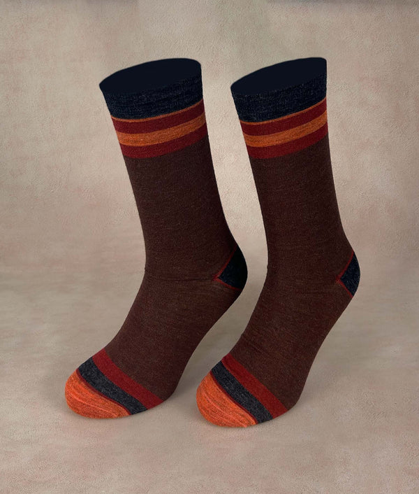 Classic Striped Mens Socks — B1909m/M1|c001 — b1909m/m1|c001 baby alpaca by Sol Alpaca