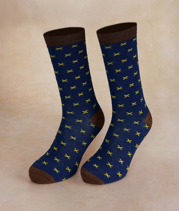 Cross Men Socks — B2511m/M|c001 — b2511m/m|c001 baby alpaca by Sol Alpaca