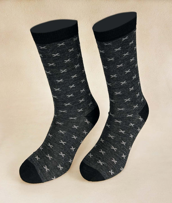Cross Men Socks — B2511m/M|c003 — b2511m/m|c003 baby alpaca by Sol Alpaca