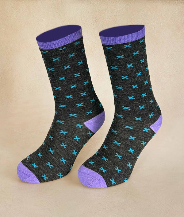 Cross Women Socks — B2512w/M|c002 — b2512w/m|c002 baby alpaca by Sol Alpaca
