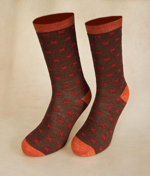 Cross Women Socks — B2512w/M|c003 — b2512w/m|c003 baby alpaca by Sol Alpaca