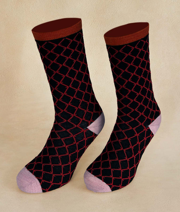 Panal Women Socks — b2513w/m|c002 baby alpaca by Sol Alpaca