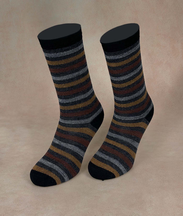 Multi Stripes Men Socks — Lcmic07m/M1|c001 — lcmic07m/m1|c001 baby alpaca by Sol Alpaca