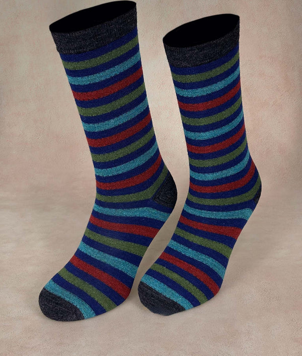 Multi Stripes Men Socks — Lcmic07m/M1|c002 — lcmic07m/m1|c002 baby alpaca by Sol Alpaca