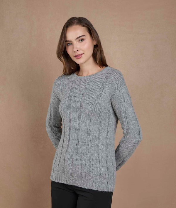 Silver Gray Classic Sweater — silver gray baby alpaca by Sol Alpaca