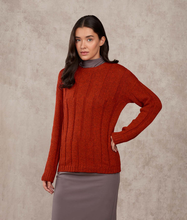 Ribbed Long Sweater — You Rooibos — you rooibos baby alpaca by Sol Alpaca