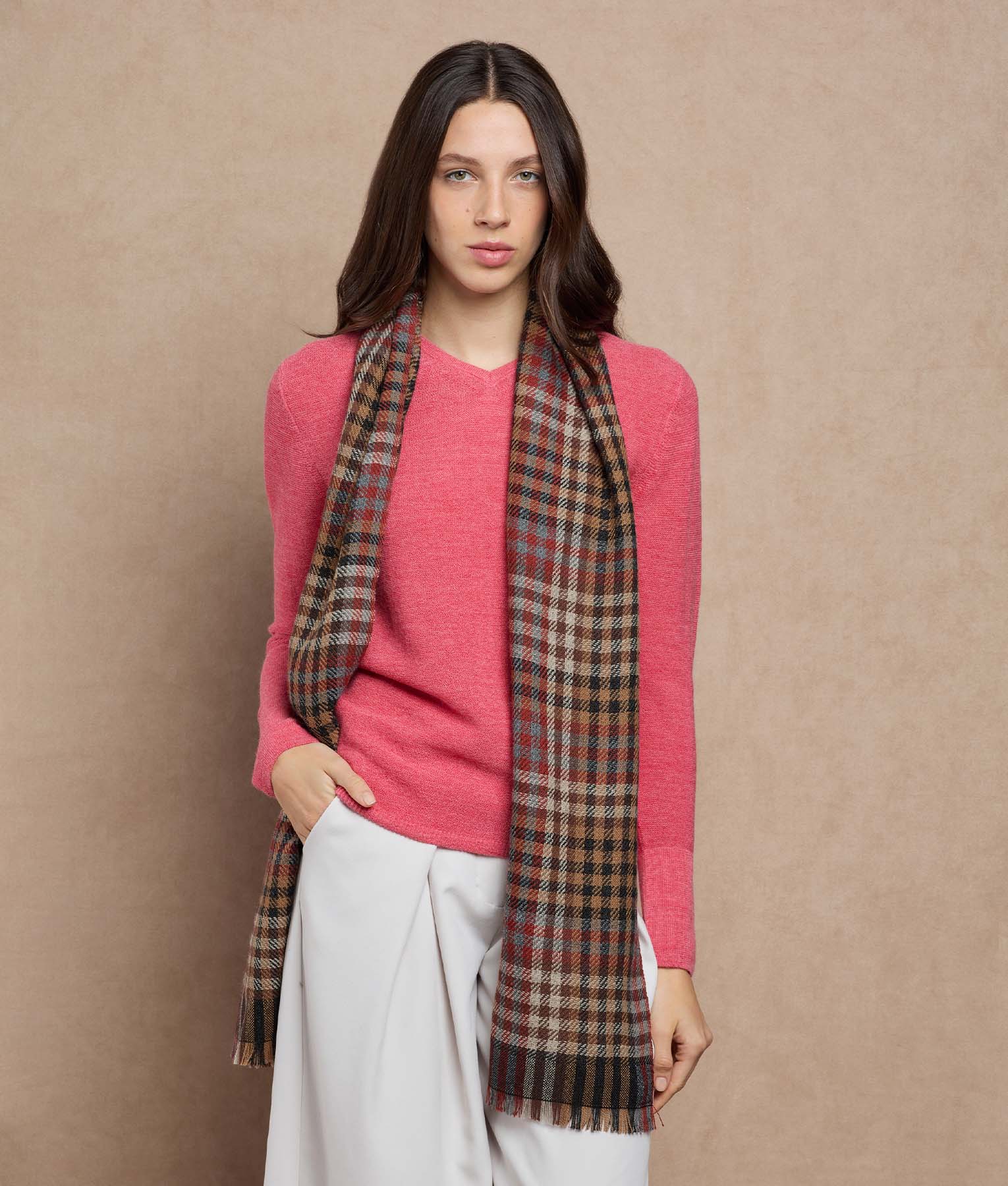 Coloured Basket Weave Scarf